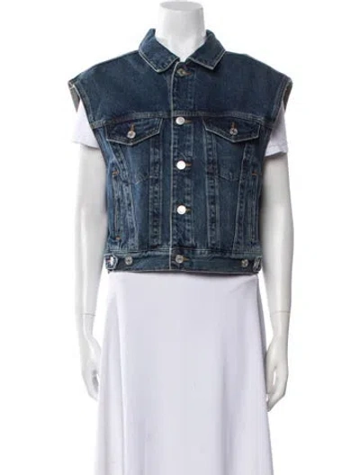 Pre-owned Agolde Vest In Blue