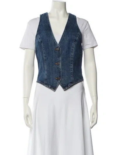 Pre-owned Agolde Vest In Blue