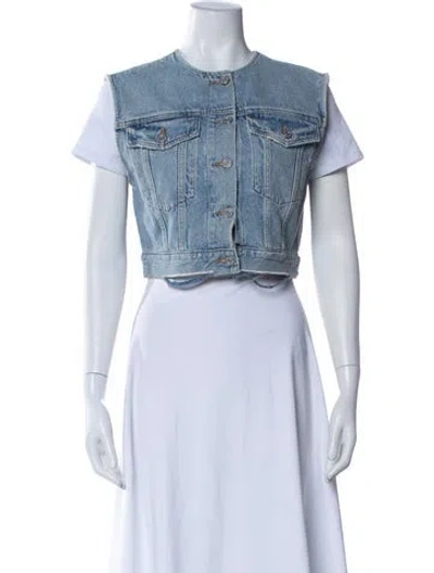 Pre-owned Agolde Vest In Blue