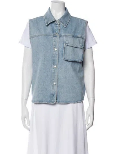 Pre-owned Agolde Vest In Blue