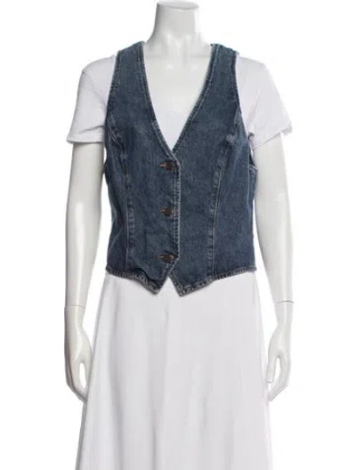 Pre-owned Agolde Vest In Blue