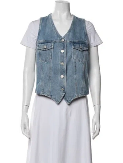 Pre-owned Agolde Vest In Blue