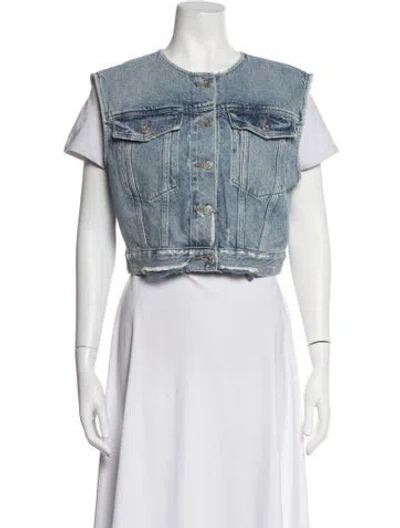 Pre-owned Agolde Vest In Blue