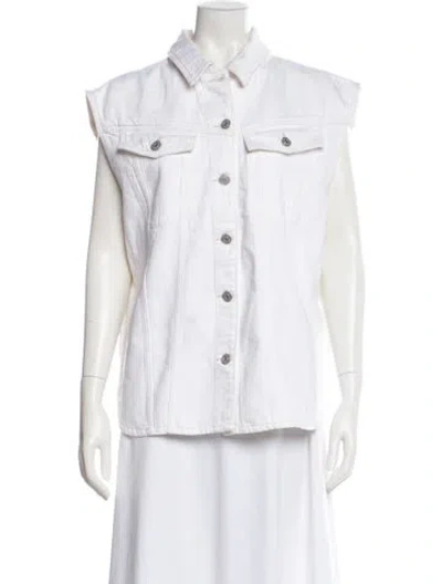 Pre-owned Agolde Vest In White