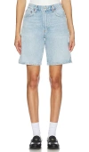 Agolde Stella Distressed Denim Shorts In 碎片