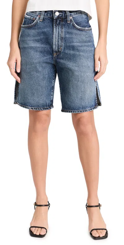 Agolde Vida High Rise Shorts In Control In Multi