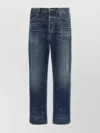 Agolde Blue Five-pocket Jeans With Lightened Effect In Regenerative Cotton Man