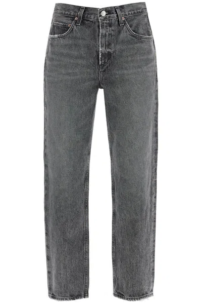Agolde Vintage Effect Valen Jeans In Grey