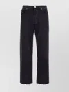 Agolde Vintage Frayed Hem Denim Trousers In Black