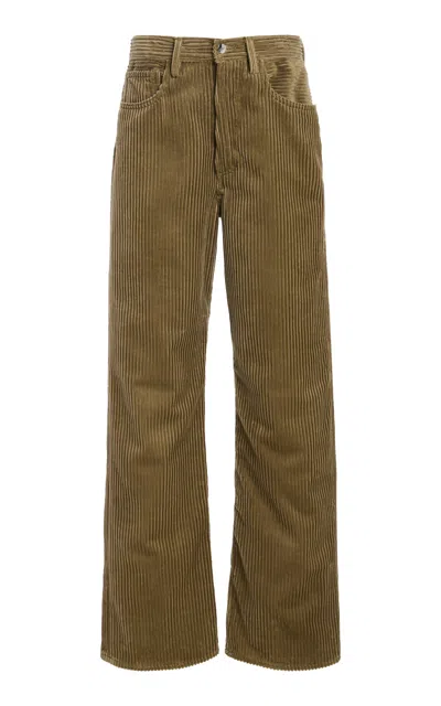 Agolde Vintage Loose Corduroy Wide-leg Pants In Brown