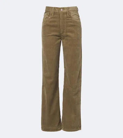 Agolde Vintage Loose Corduroy Wide-leg Pants In Green