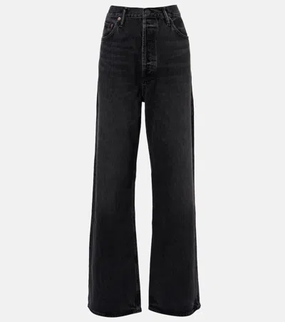 Agolde Vintage Loose Straight Jeans In Black