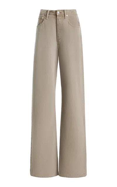 Agolde Vintage Rigid Mid-rise Loose Jeans In Brown