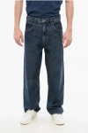 Agolde Visible Stitching Baggy Fit Jeans In Blue