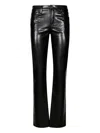 Agolde Kick Boot Recycled Leather-blend Flared Pants In Black