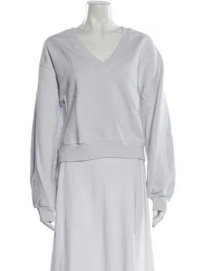 Pre-owned Agolde V-neck Long Sleeve Sweatshirt In Gray