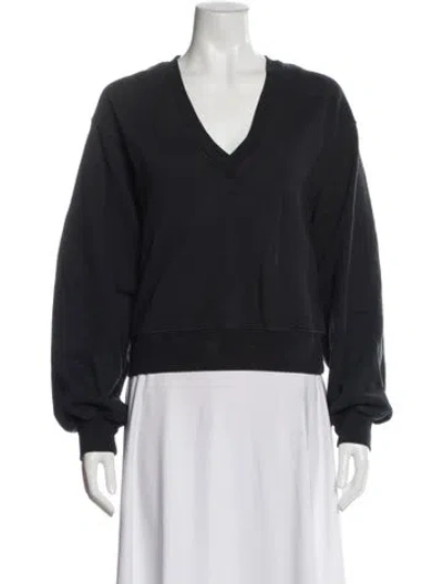 Pre-owned Agolde V-neck Long Sleeve Sweatshirt In Gray