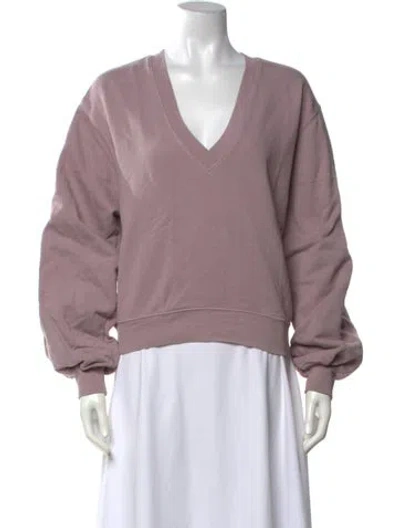 Pre-owned Agolde V-neck Long Sleeve Sweatshirt In Purple