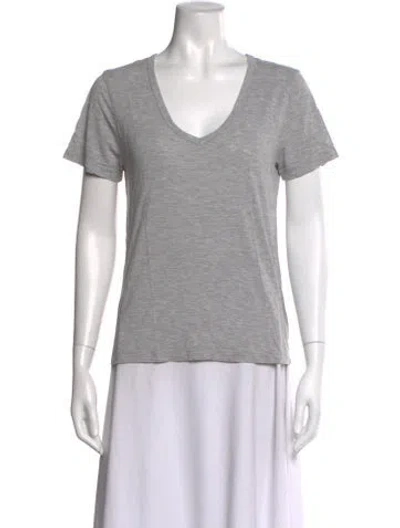 Pre-owned Agolde V-neck Short Sleeve T-shirt In Gray