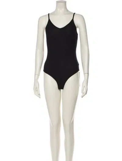 Pre-owned Agolde V-neck Sleeveless Bodysuit In Neutral