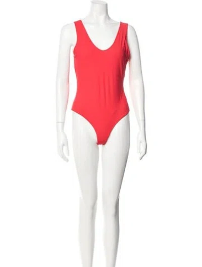 Pre-owned Agolde V-neck Sleeveless Bodysuit W/ Tags In Pink