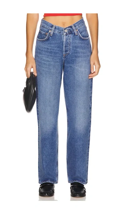 Agolde V-waist Baggy Jeans In Blue