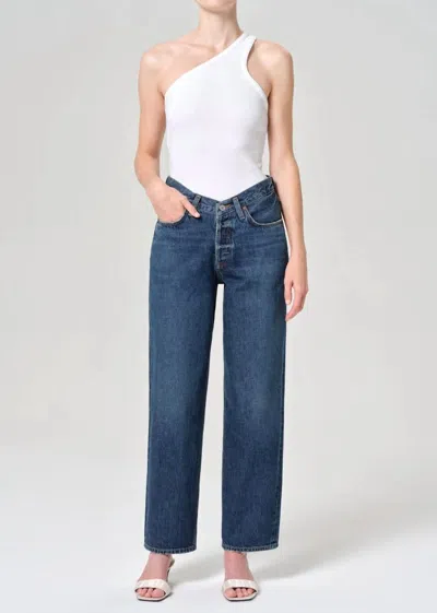 Agolde V-waist Baggy Jeans In Nexus In Blue