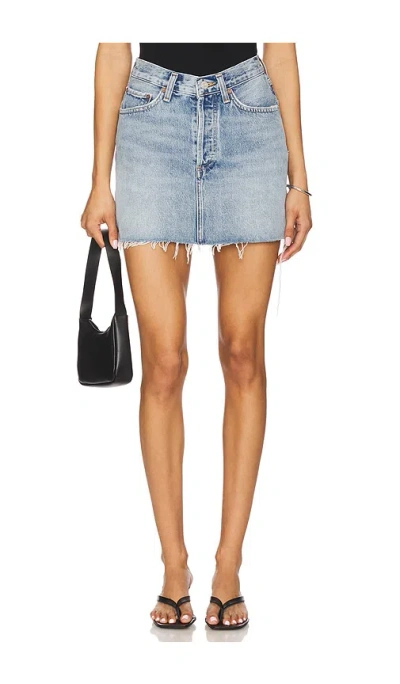 Agolde V-waist Mini In Blue