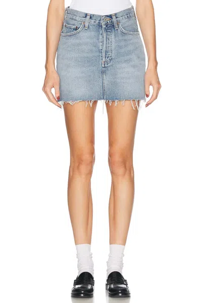 Agolde V-waist Mini Skirt In Force In Multi