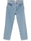 Agolde Regenerated Denim Trousers With Front And Back Pockets In Blue