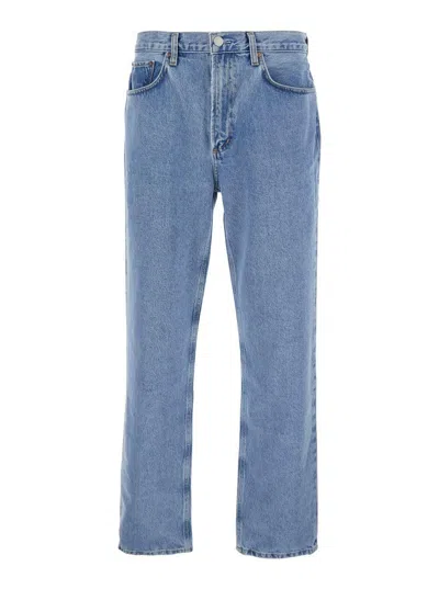 Agolde Belt-loop Jeans In Blue