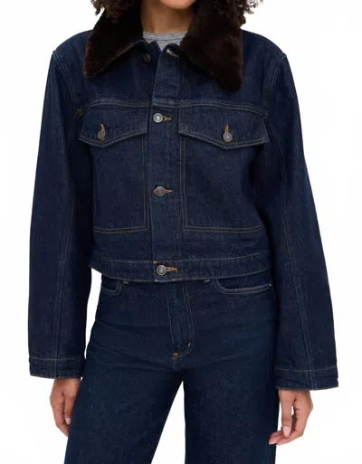 Agolde Walker Jacket In Rinse In Blue