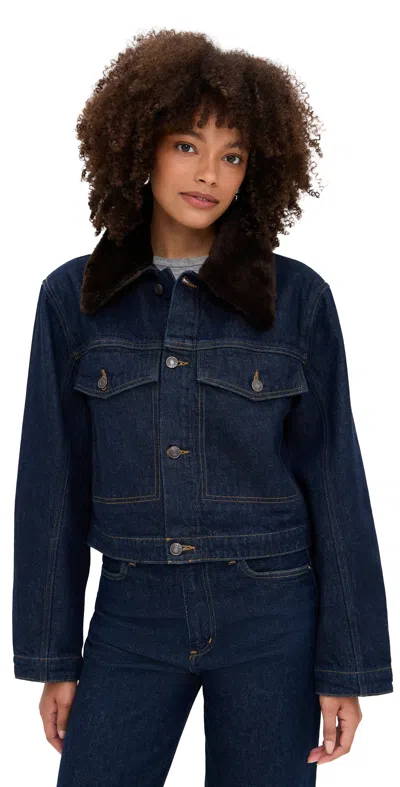 Agolde Walker Jacket Rinse In Blue