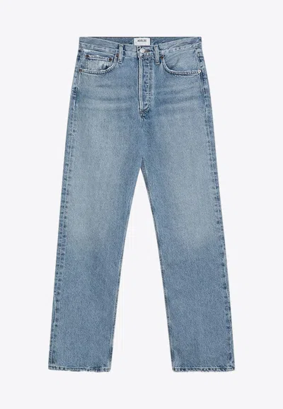 AGOLDE WASHED-OUT HIGH-RISE JEANS