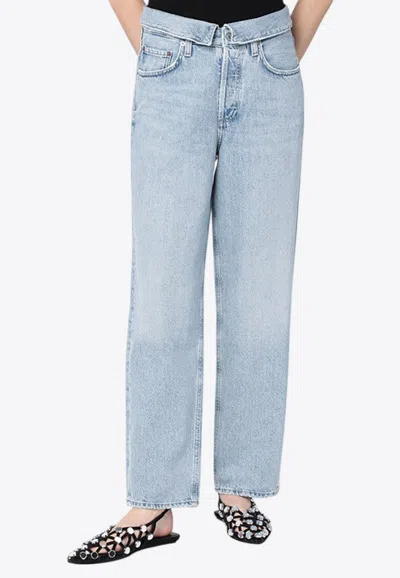 Agolde Washed Straight-leg Jeans