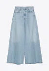 Agolde Light Blue Wide Denim Jeans In Light Blue