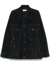 Agolde Wayne Distressed Denim Jacket In 黑色