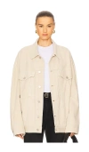 Agolde Wayne Jacket Rice Grass In Neutral