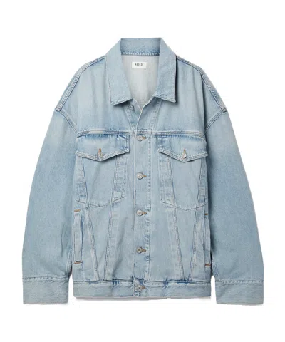 Agolde Wayne Oversized Organic Denim Jacket In Blue