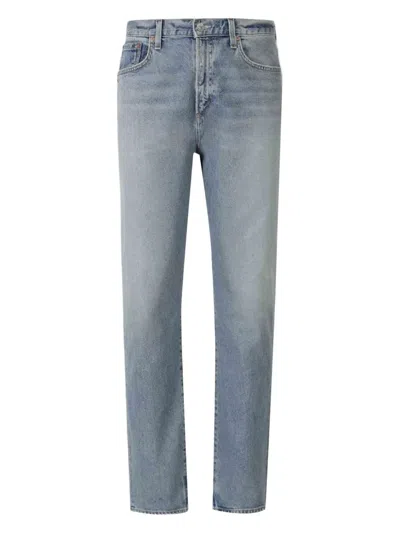 Agolde Whiskering-effect Jeans In Blue