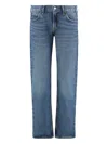 Agolde High-rise Straight Cropped Jeans In Blue