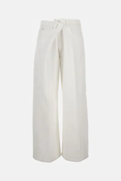 Agolde White Cotton Jeans