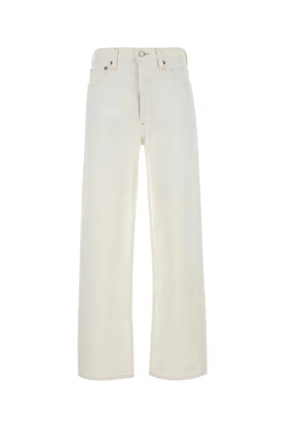 Agolde White Denim Henson Jeans In Neutral