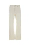 Agolde Straight Leg Denim Trousers With Pockets And Loops In White