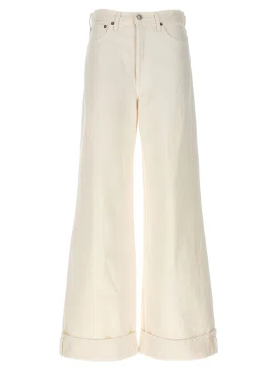 AGOLDE WHITE DENIM JEANS
