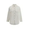 Agolde White Denim Shirt In White