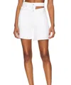 Agolde White Designer Denim Shorts In White