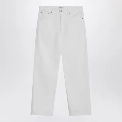 AGOLDE AGOLDE WHITE JEANS IN REGENERATED DENIM
