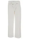 Agolde White Jeans With Asymmetric Closure
