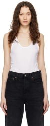 Agolde Poppy Cropped Tank In White
